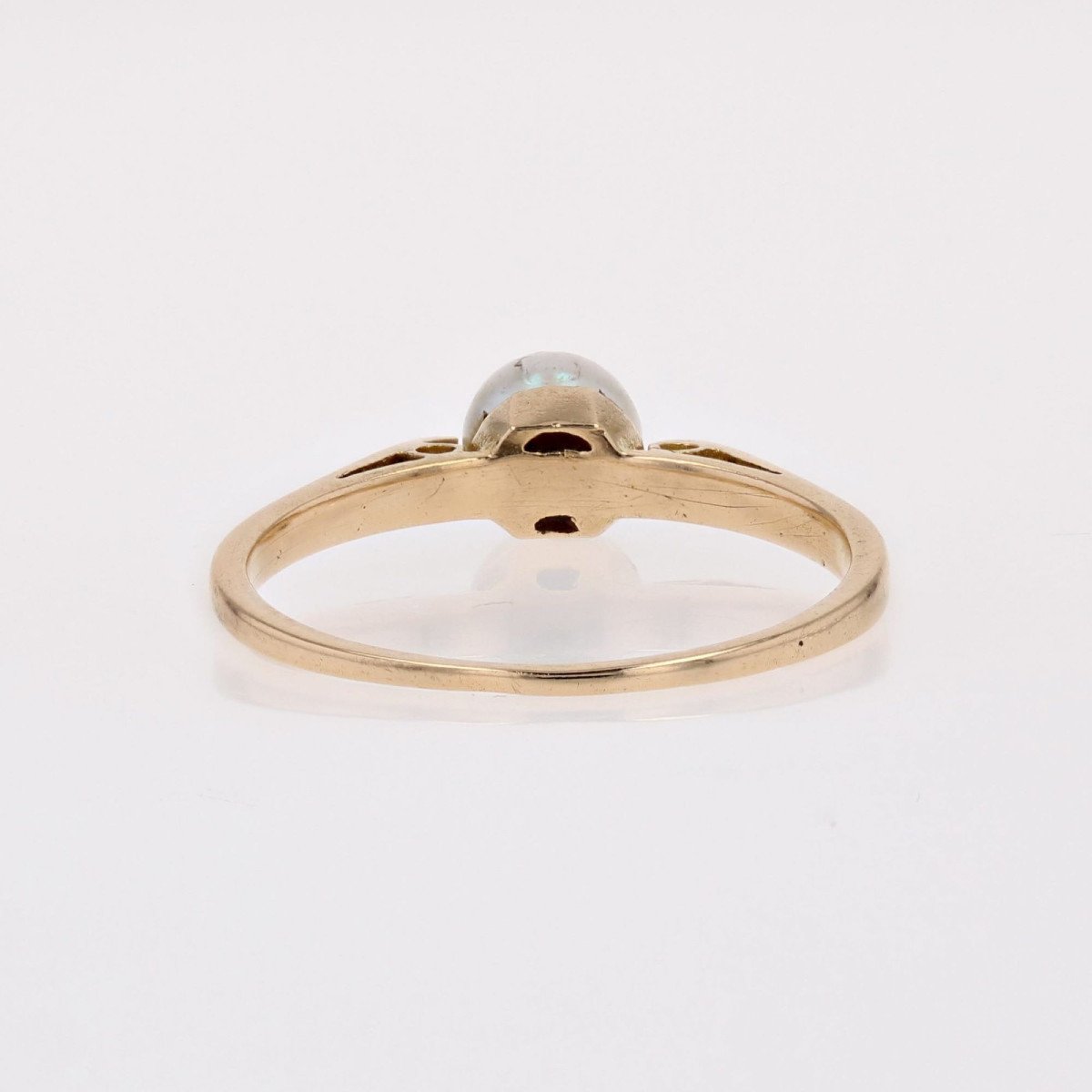 Solitaire Yellow Gold Cultured Pearl-photo-2