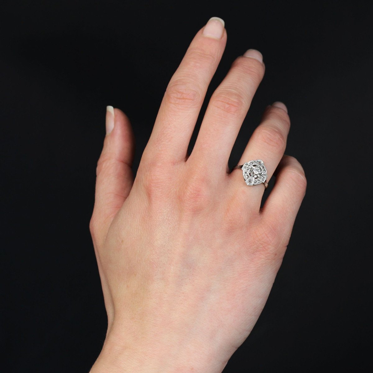 Bague Art Déco Diamants-photo-4