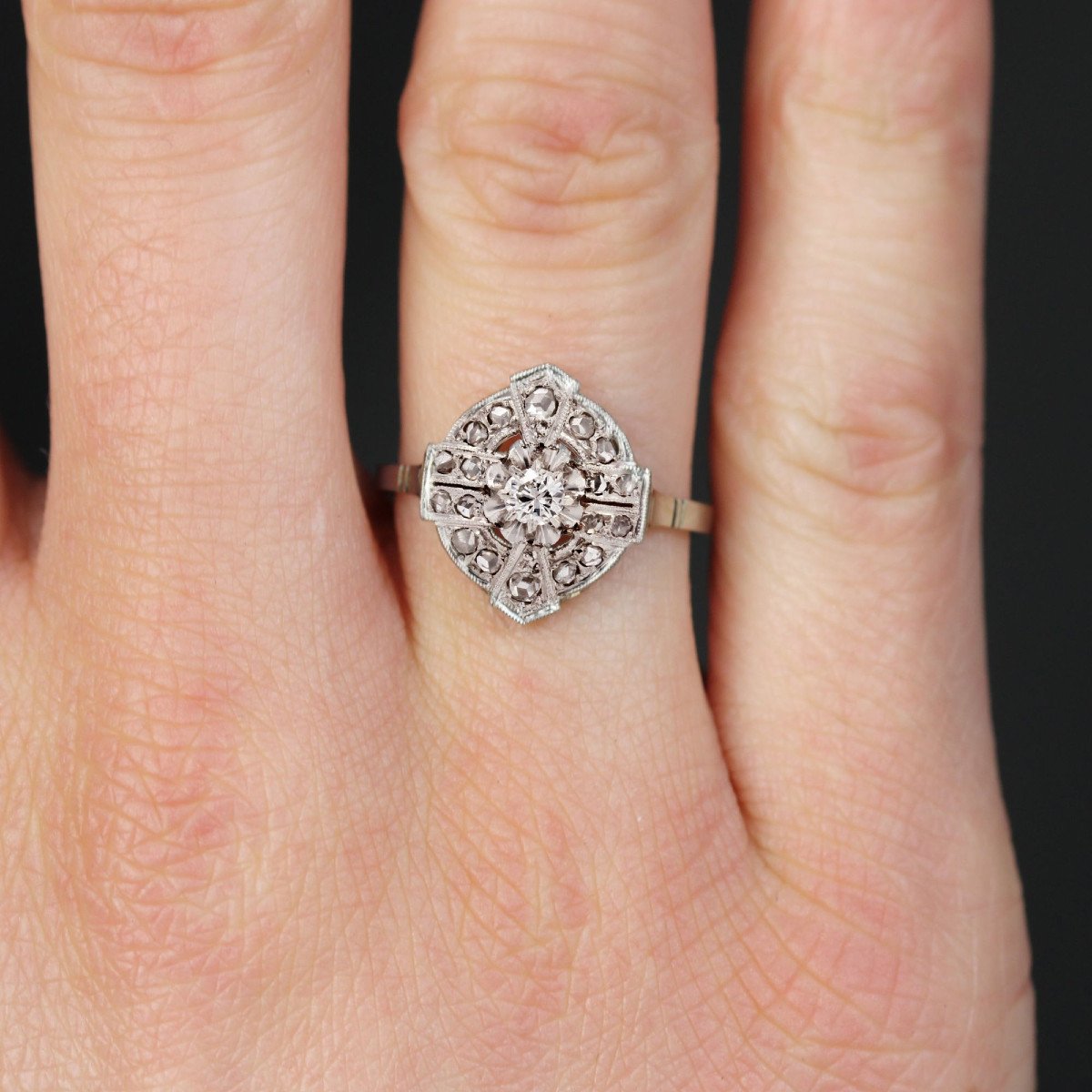 Bague Art Déco Diamants-photo-3