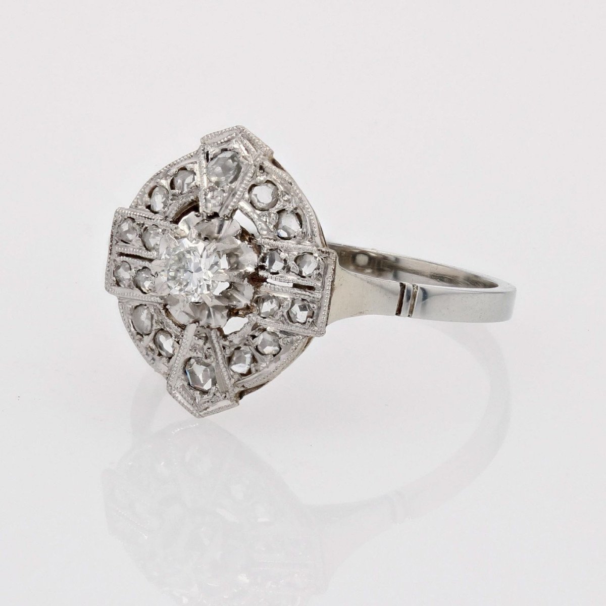 Bague Art Déco Diamants-photo-4