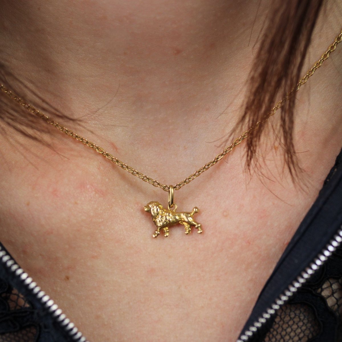 Pendentif Caniche Or-photo-2