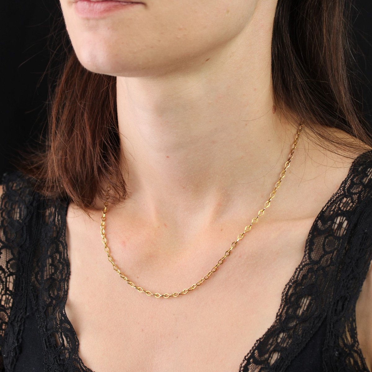 Chaine Ancienne Maillons Losangiques-photo-4