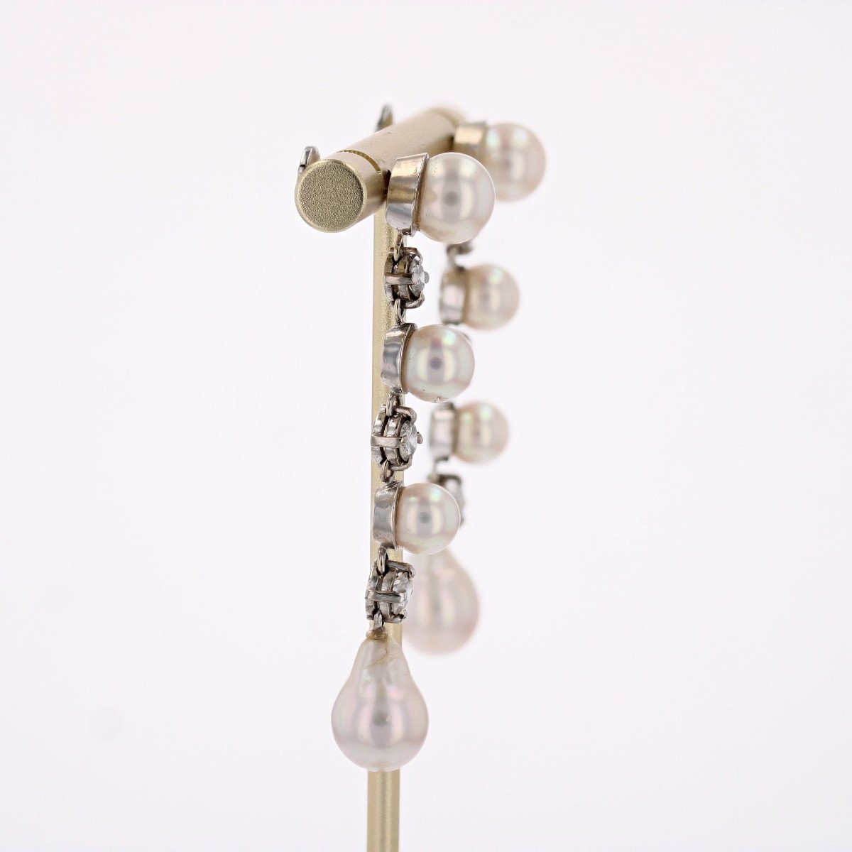 Pendants d'Oreilles Perles De Culture Et Diamants-photo-5