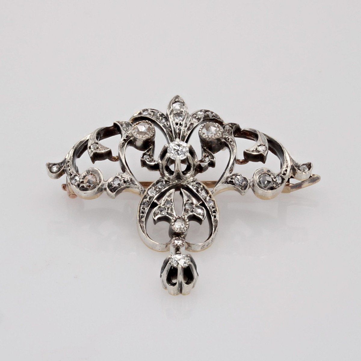 Antique Diamond Pendant Brooch-photo-6