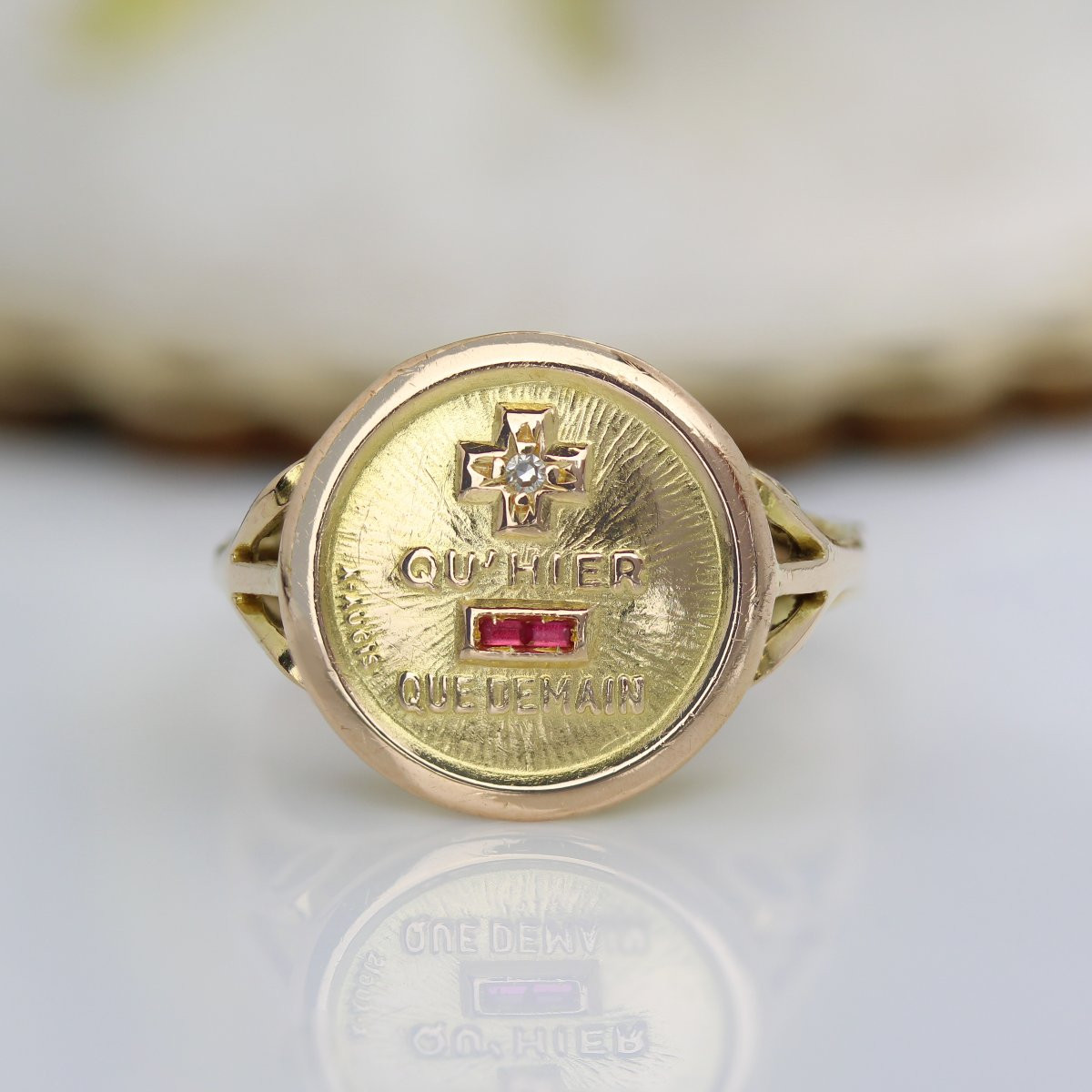 More Than Yesterday Less Than Tomorrow Gold Ring-photo-3