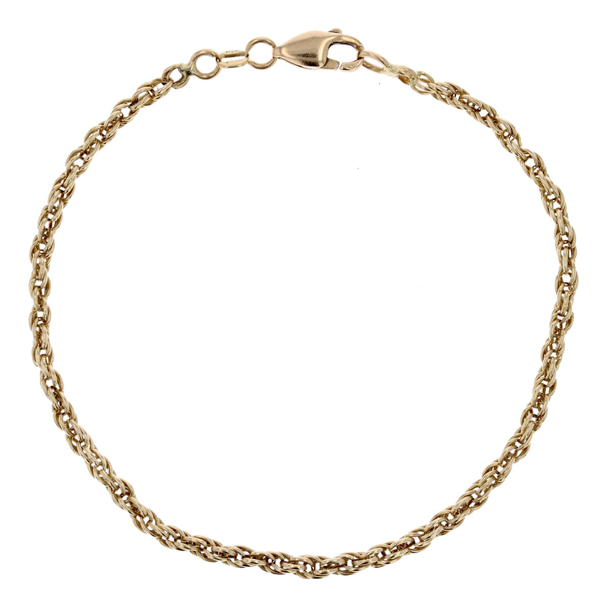 Bracelet Or Jaune Maillons Torsadés