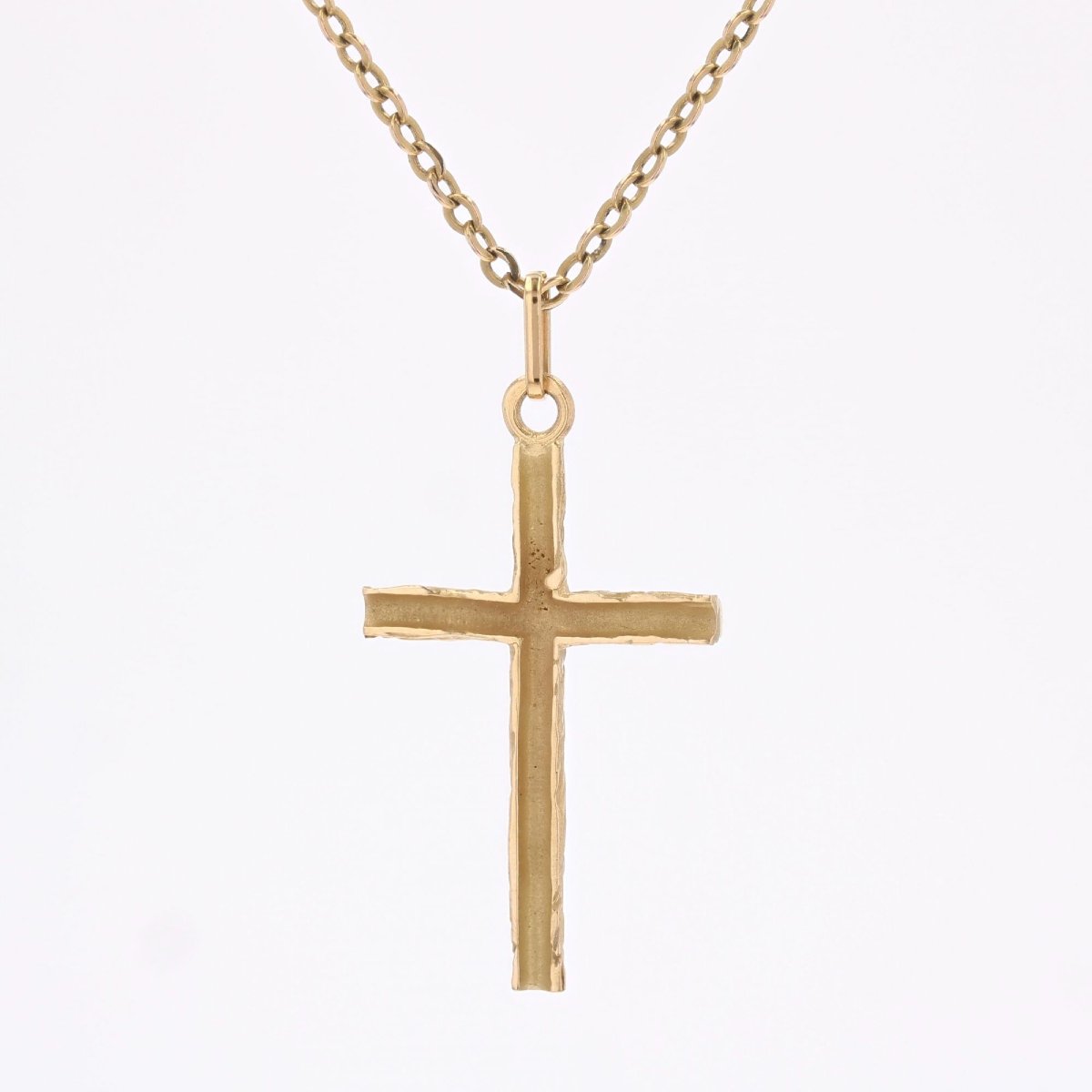 Textured Yellow Gold Cross-photo-5