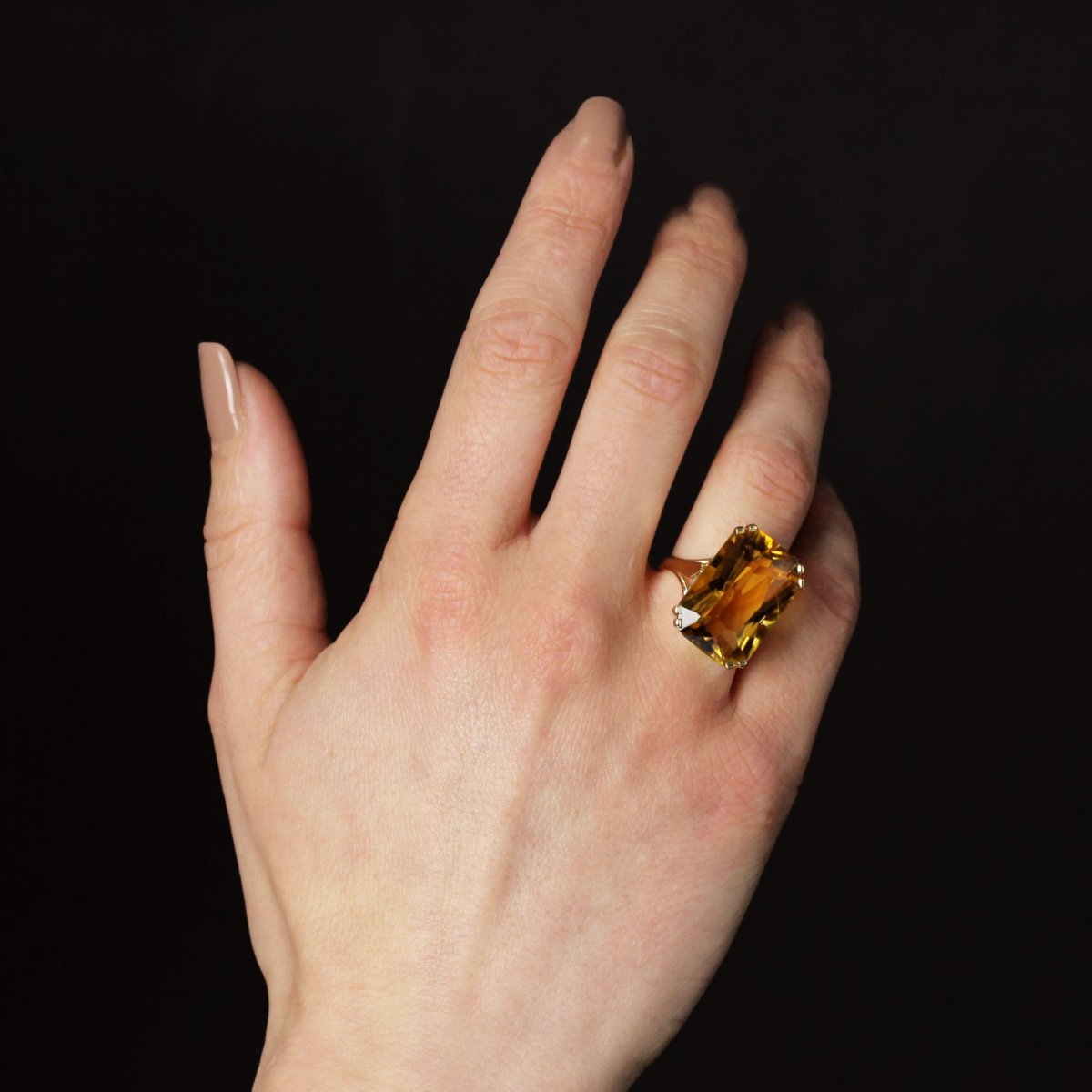 Vintage Citrine Ring-photo-4