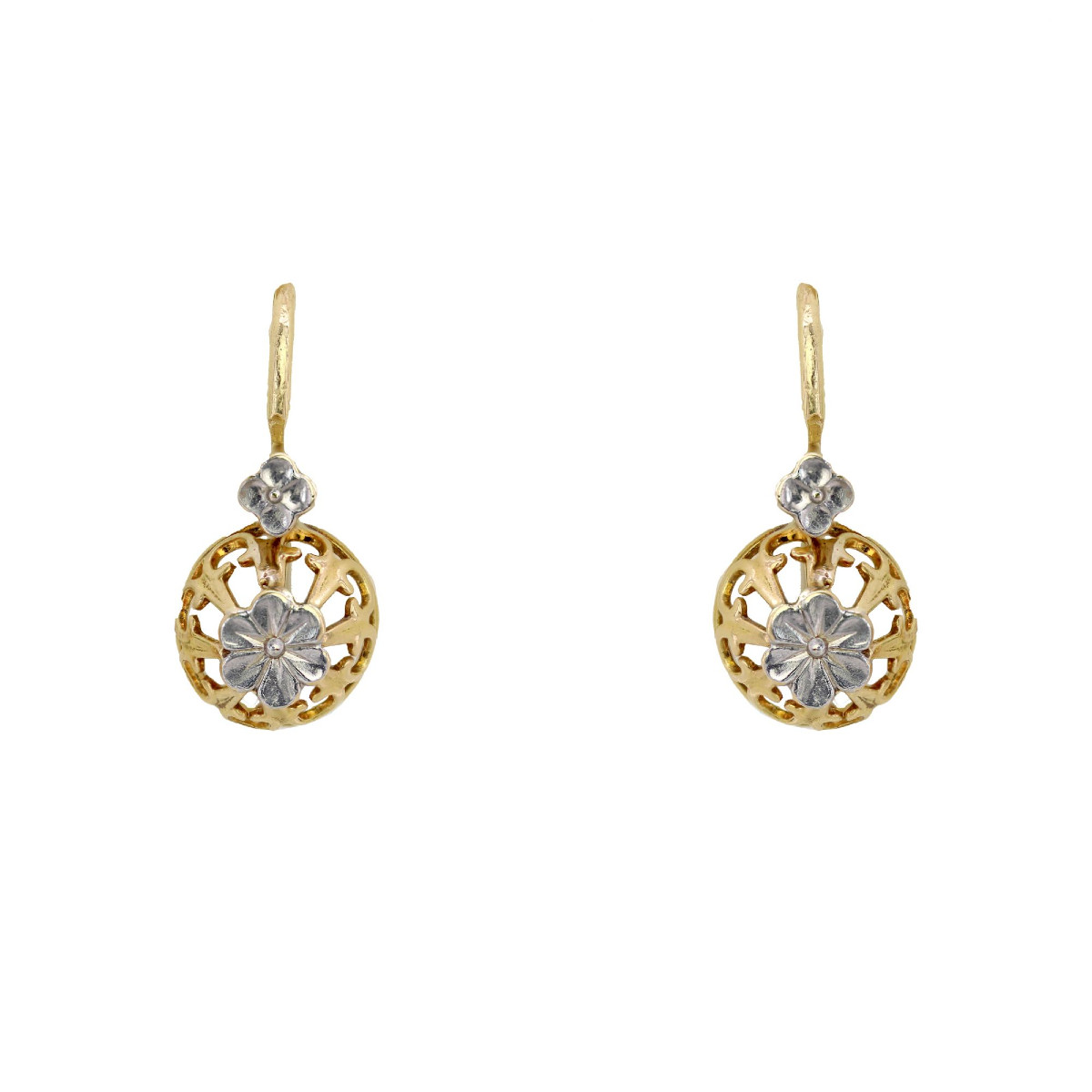Antique Two-gold Flower Sleepers