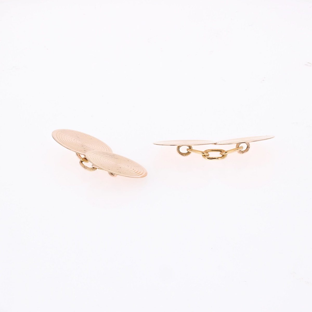 Boutons De Manchette Anciens Or Rose-photo-1