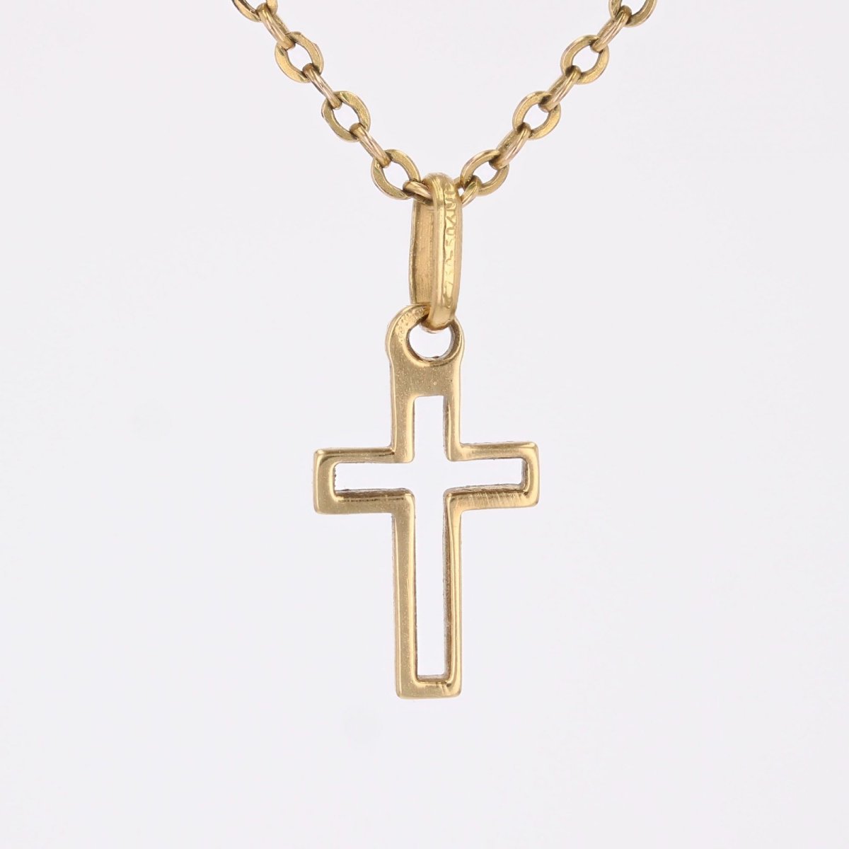 Openwork Striated Gold Cross-photo-5