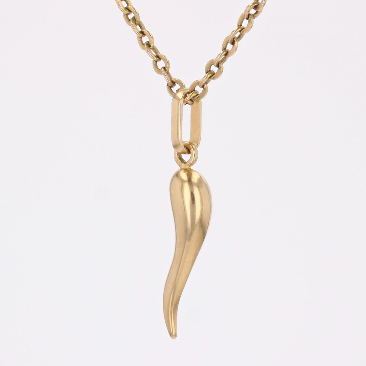 Yellow Gold Cornucopia Pendant-photo-2