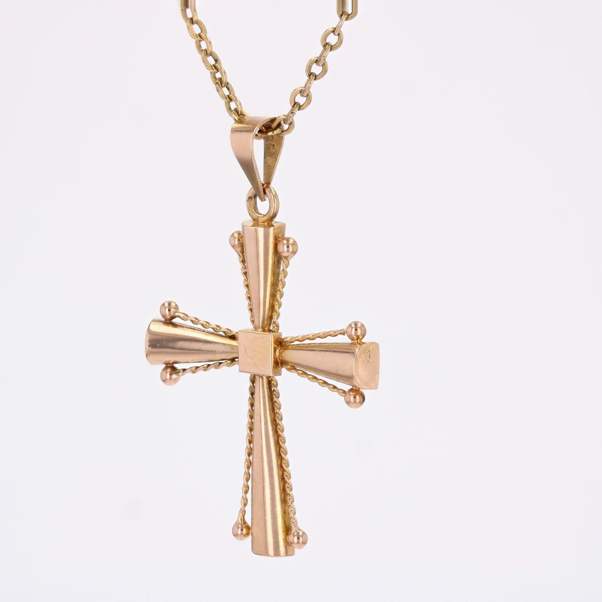 Antique Rose Gold Cross-photo-2
