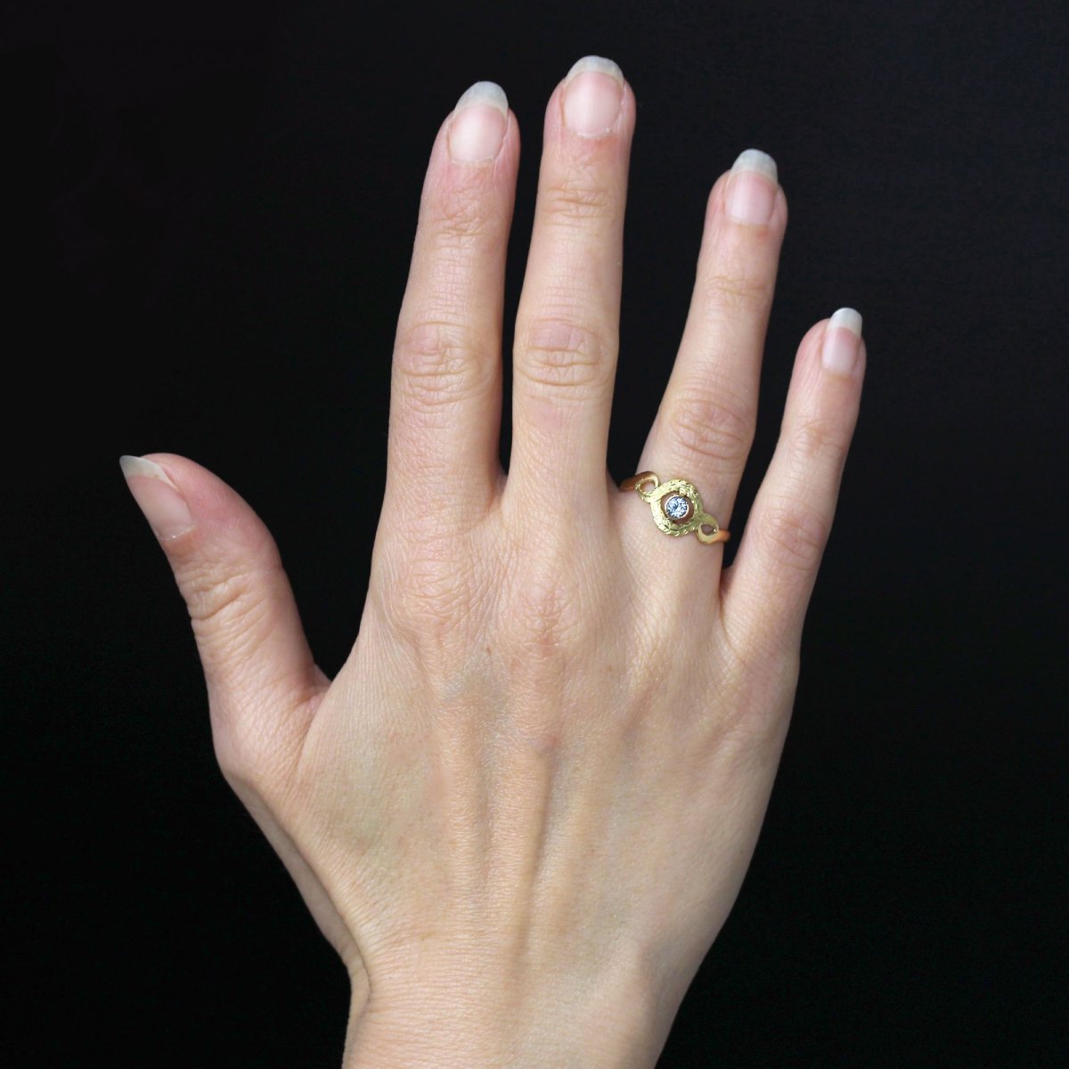 Antique Sapphire Tourbillon Ring-photo-2