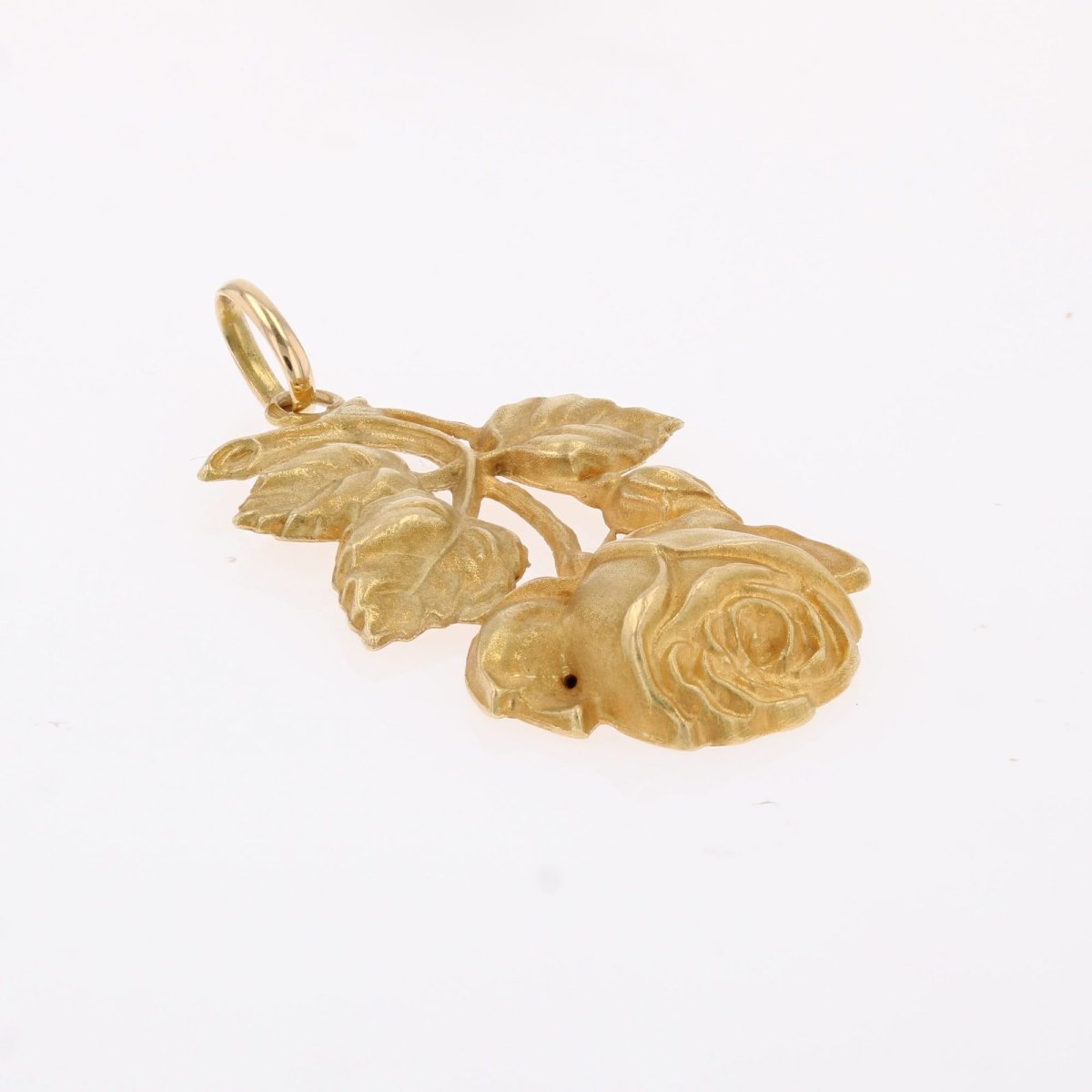 Antique Gold Rose Pendant-photo-5
