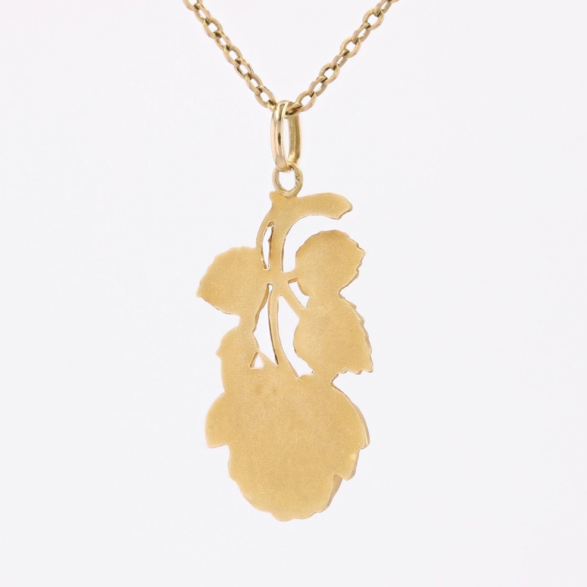 Antique Gold Rose Pendant-photo-6