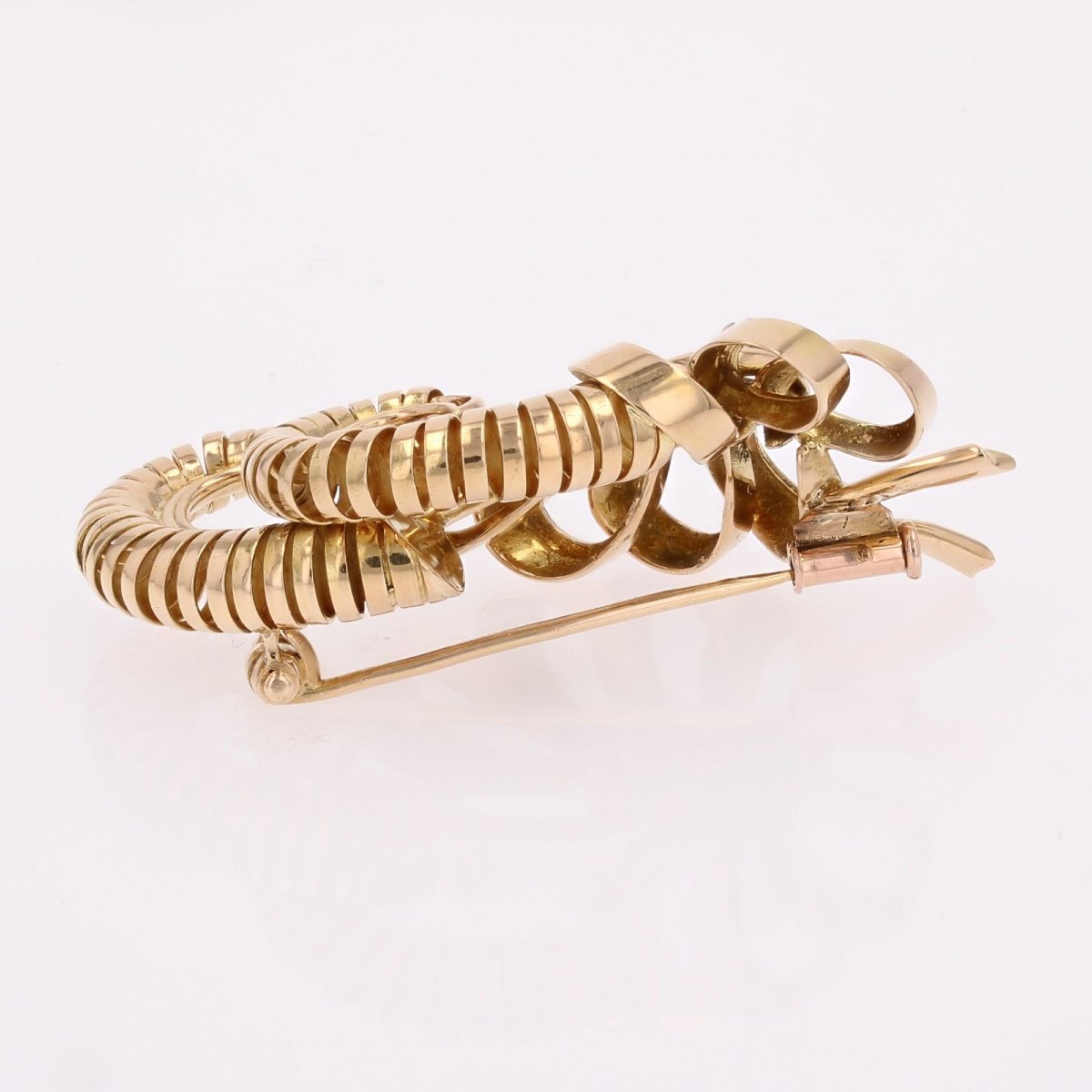 Retro Rose Gold Diamond Brooch-photo-6