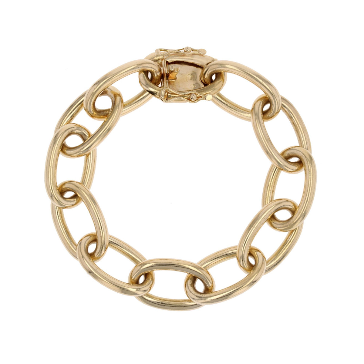 Bracelet or jaune maille forçat
