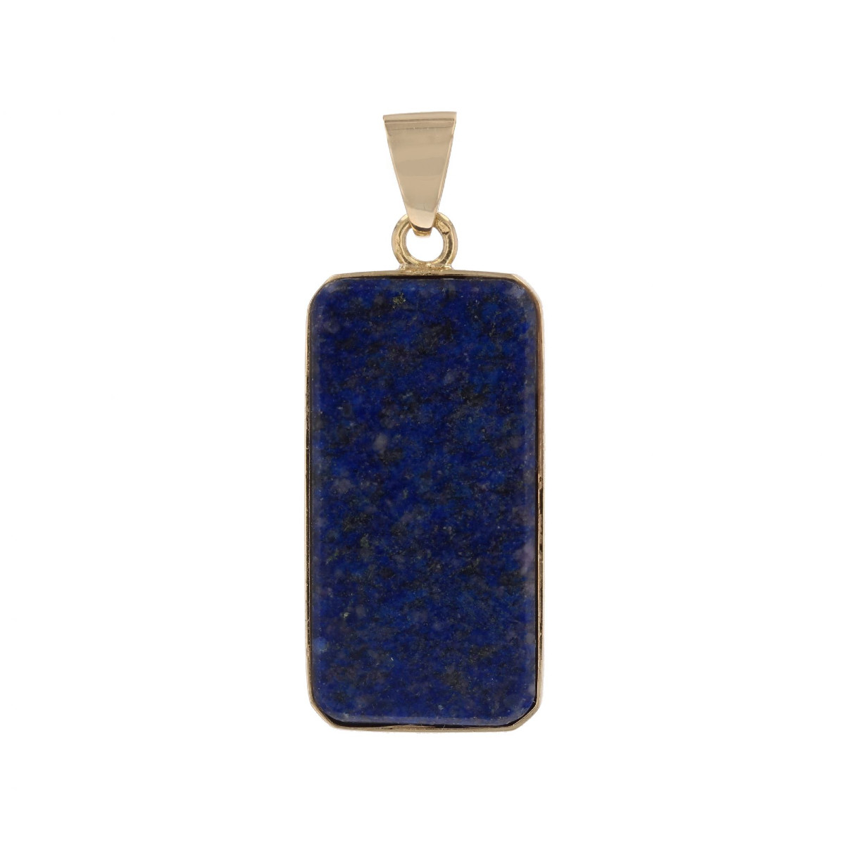 Pendentif plaque lapis lazuli or jaune