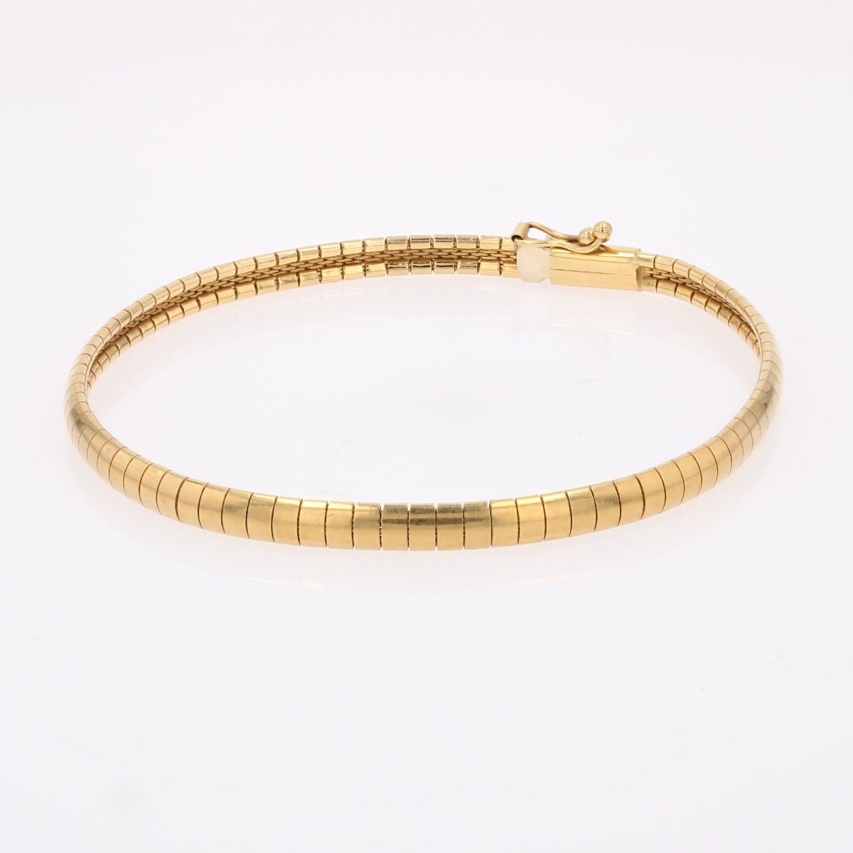 Bracelet maille Oméga or jaune-photo-4