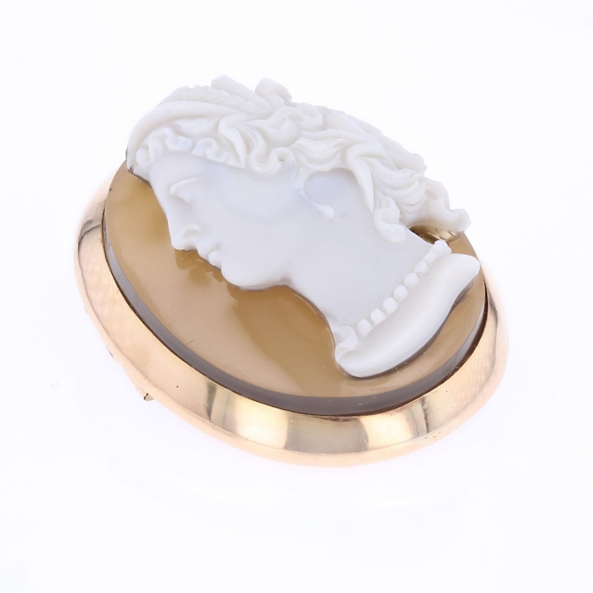 Broche ancienne camée sur agate-photo-1