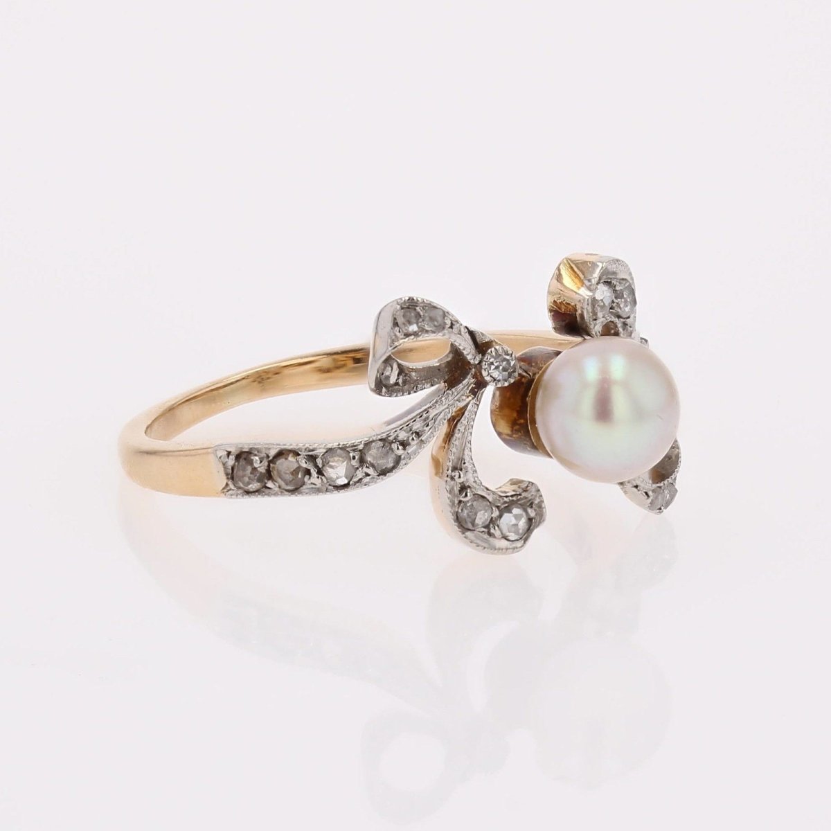 Belle Epoque Fine Pearl And Diamond Ring-photo-5