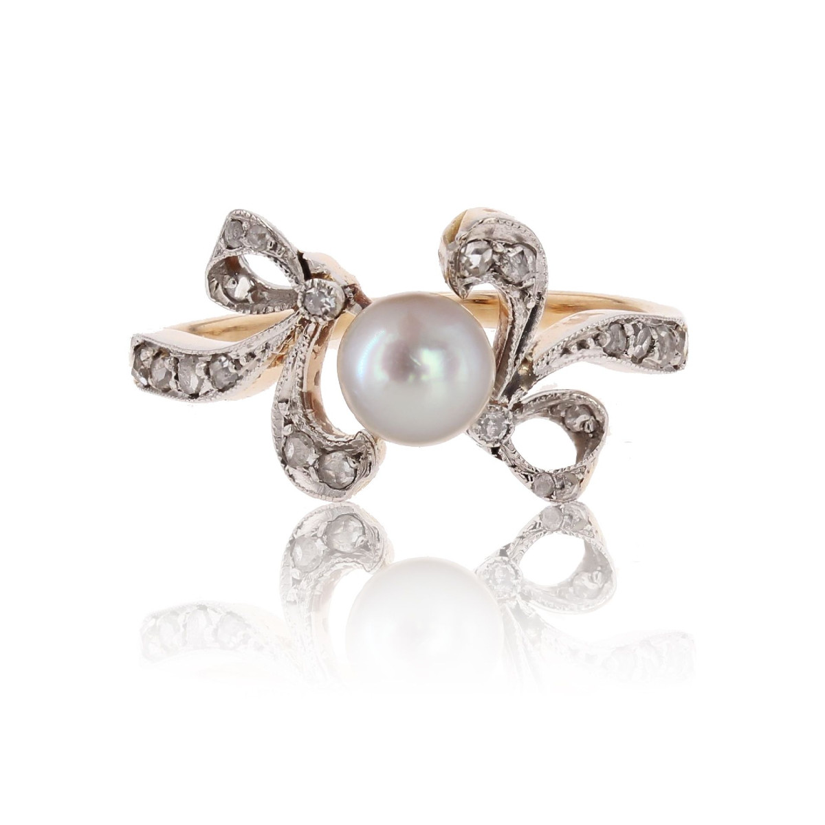 Belle Epoque Fine Pearl And Diamond Ring