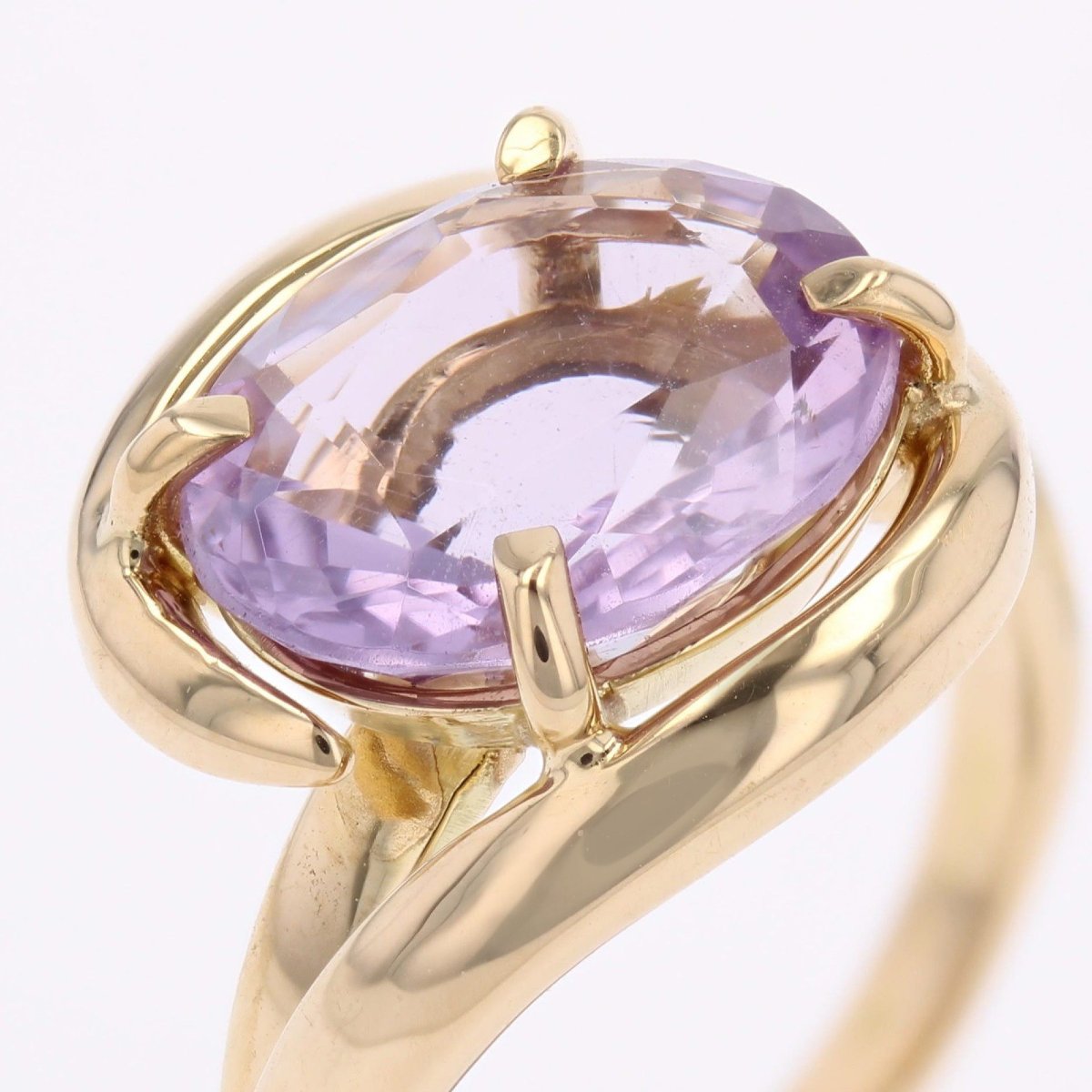 Bague tourbillon améthyste or jaune-photo-6