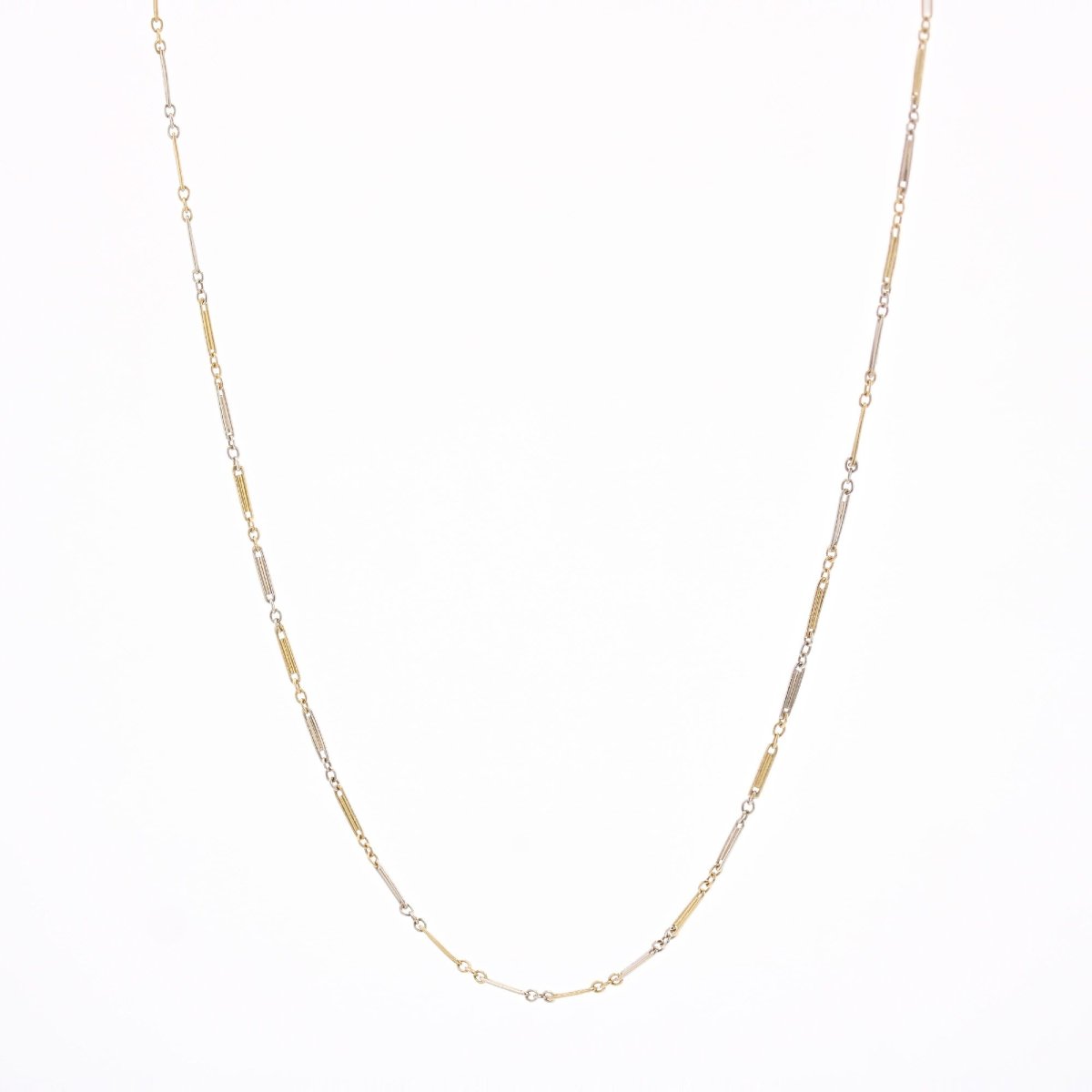 Fine Antique Yellow Gold Chain With Gold Clasps-photo-2