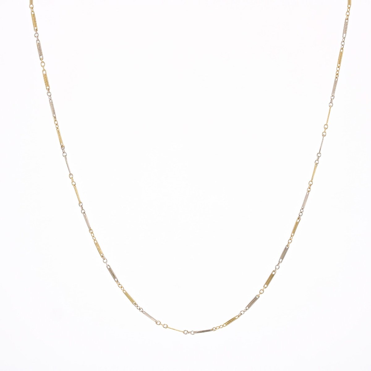 Fine Antique Yellow Gold Chain With Gold Clasps-photo-5