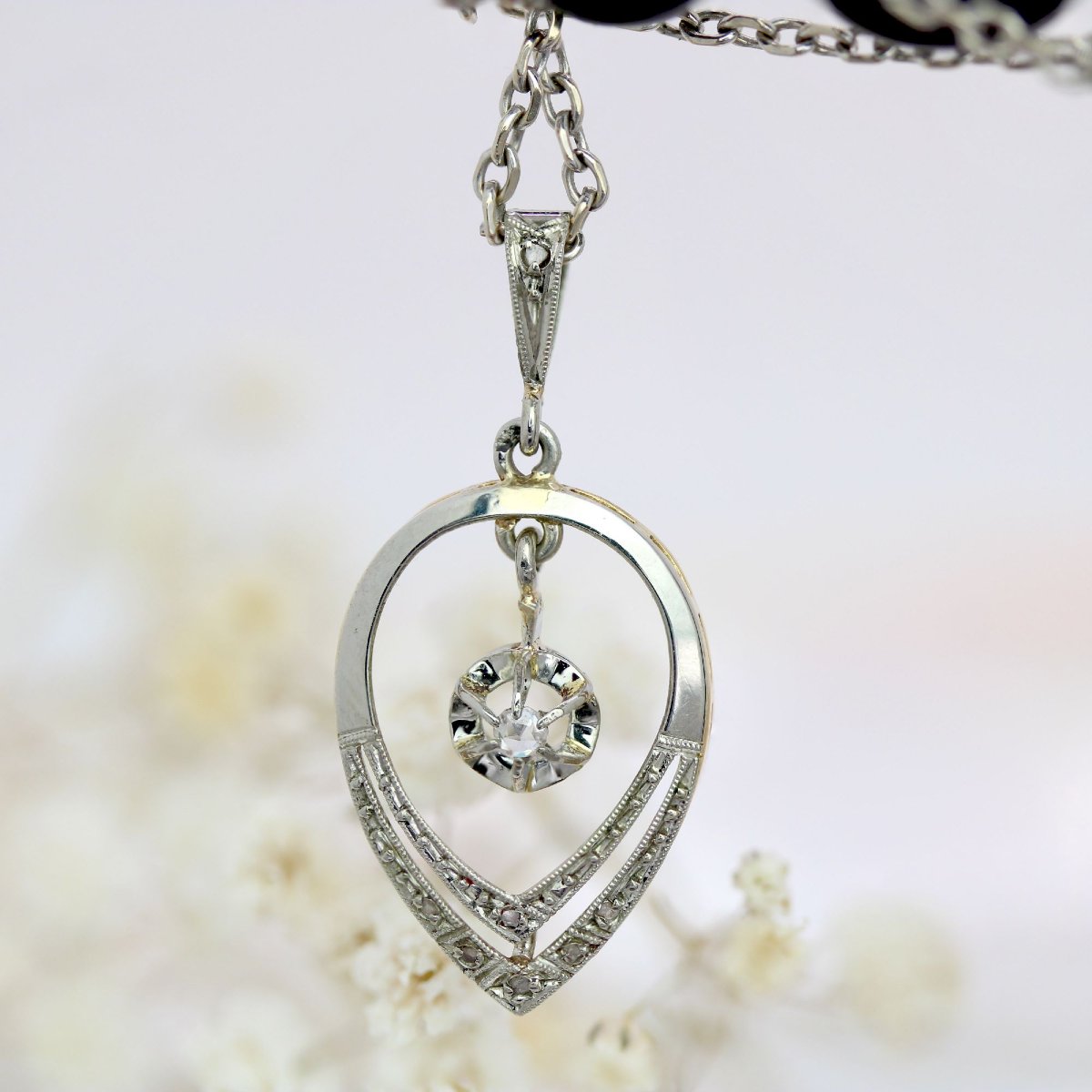 Antique Diamond Pendant-photo-3