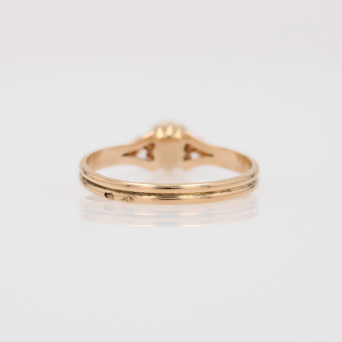 Bague solitaire or jaune perle de culture-photo-4