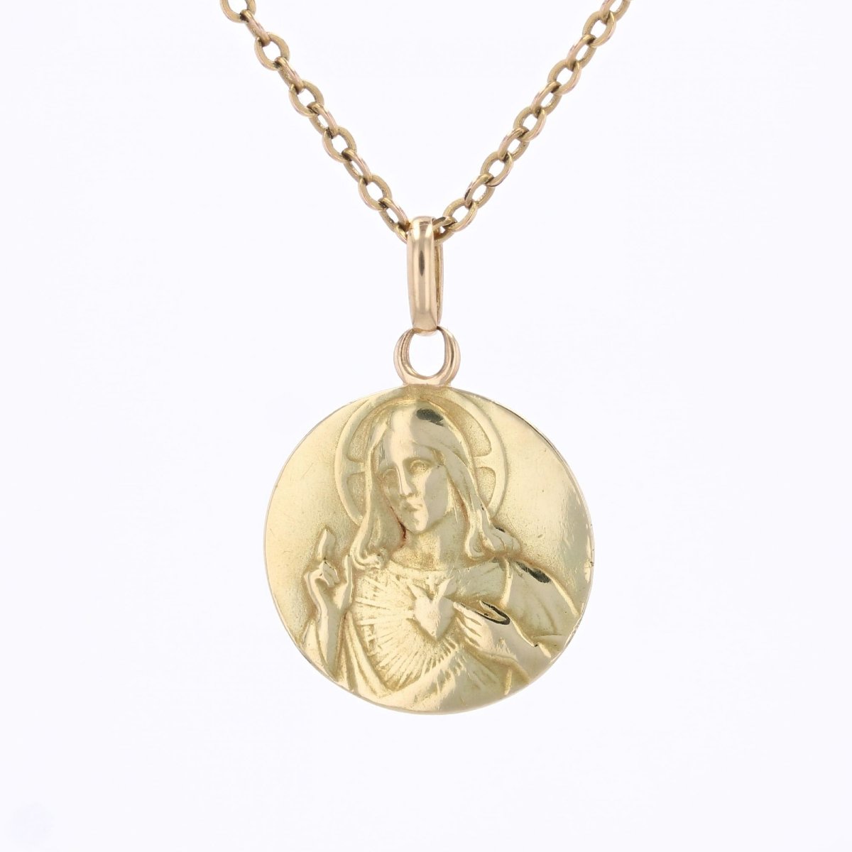 Two-sided Medal Christ And Virgin Scapular-photo-2