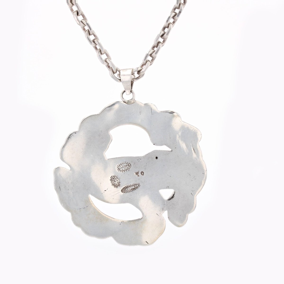 Georg Jansen Antique Silver Dove Necklace-photo-5