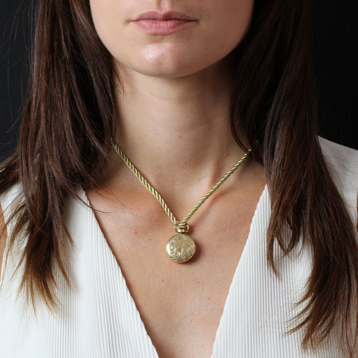 Pendentif Montre de dame Flamor or jaune-photo-2