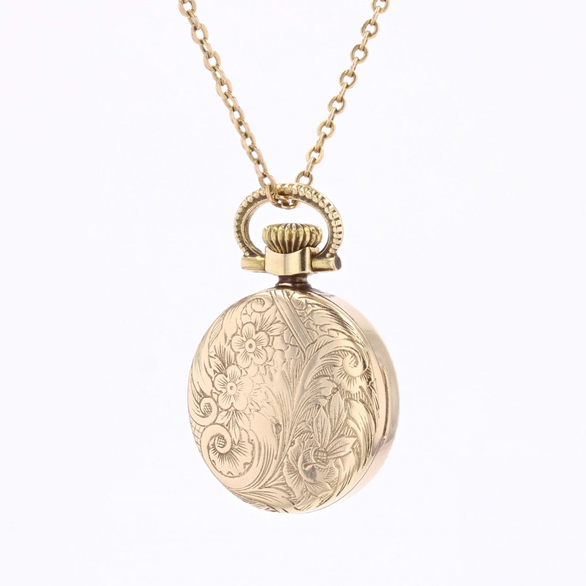 Pendentif Montre de dame Flamor or jaune-photo-4