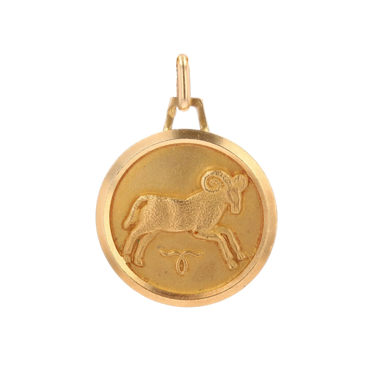 Yellow Gold Aries Medal