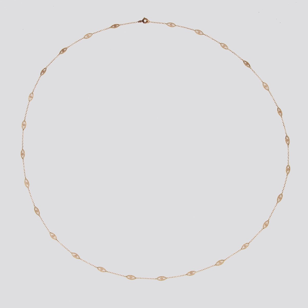 Filigree Yellow Gold Necklace-photo-4