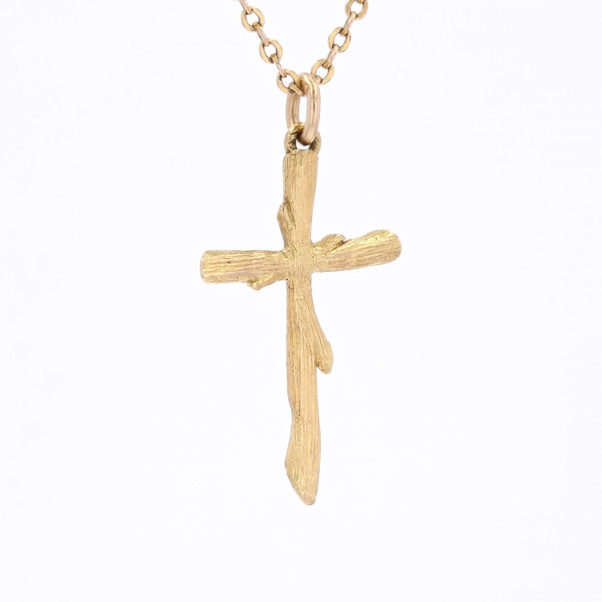 Croix or jaune texturé végétal-photo-1