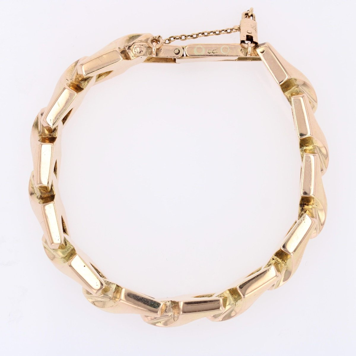 Bracelet ancien motifs nœuds articulés-photo-6