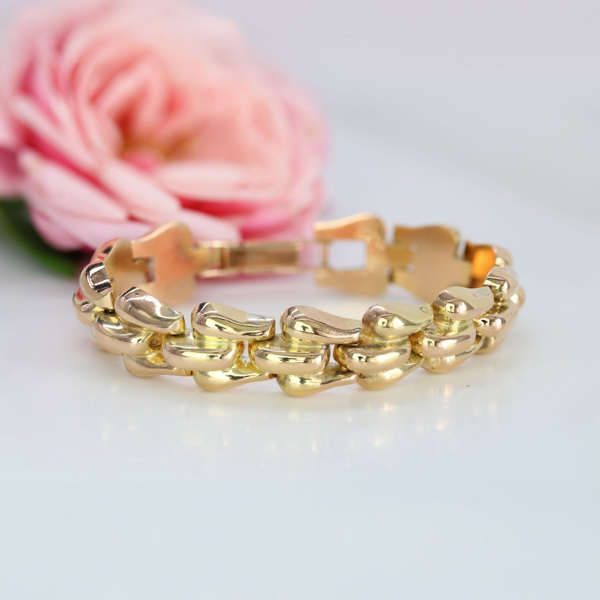 Bracelet vintage or rose-photo-3