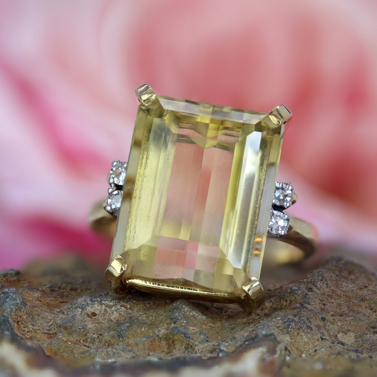 Bague Stern citrine et diamants-photo-3