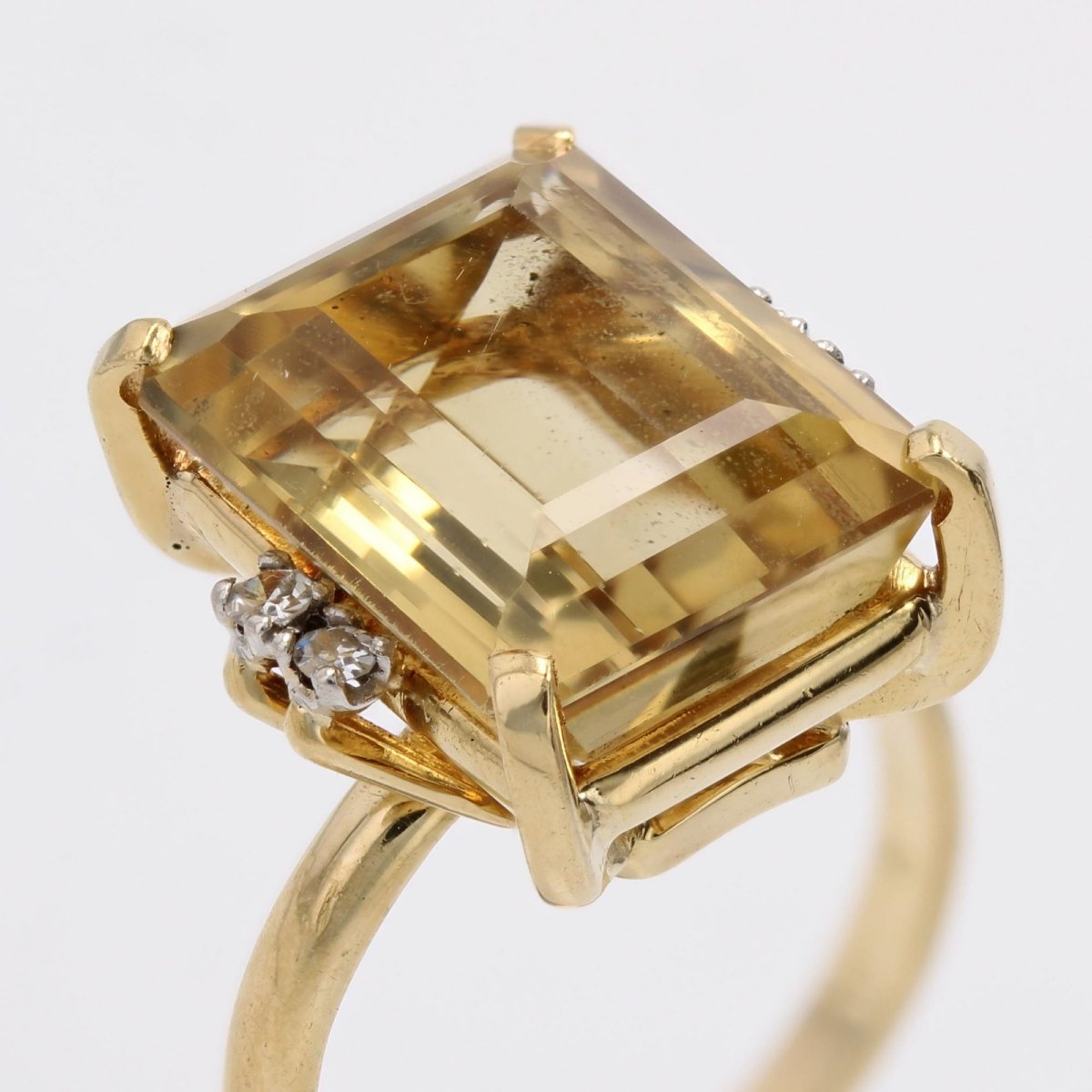 Bague Stern citrine et diamants-photo-5