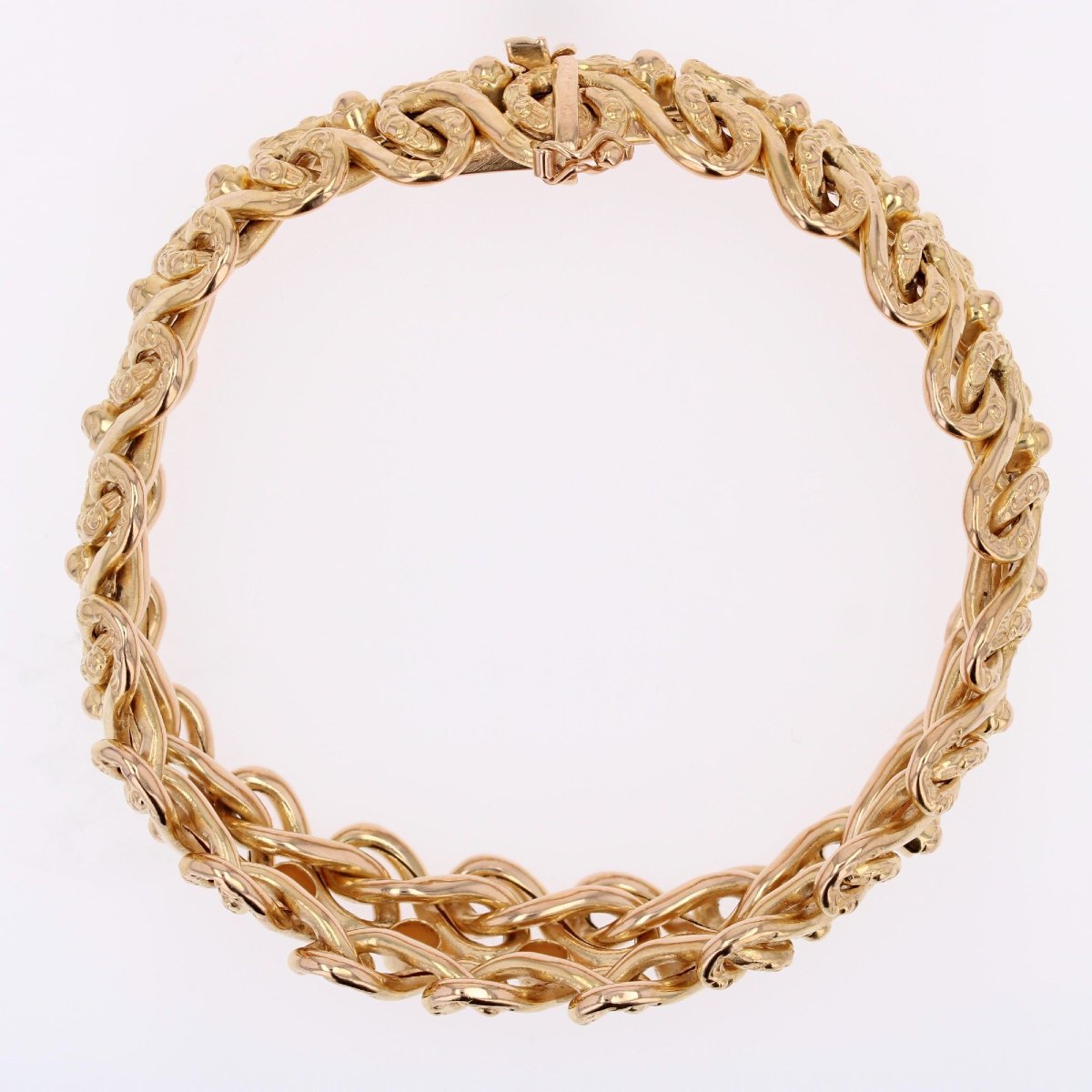 Vintage Yellow Gold Arabesque Bracelet-photo-5