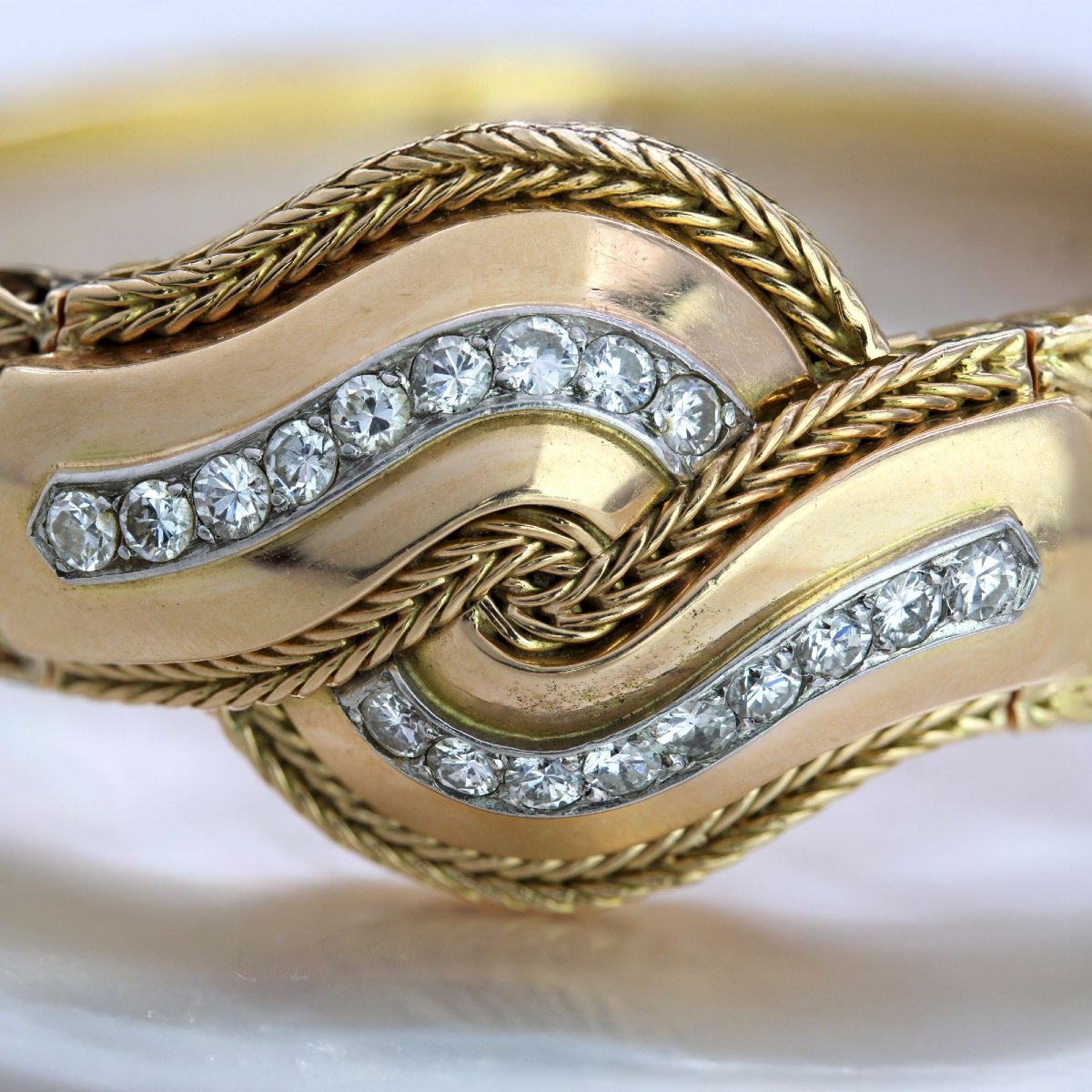 Montre bracelet vintage Uti or et diamants-photo-6