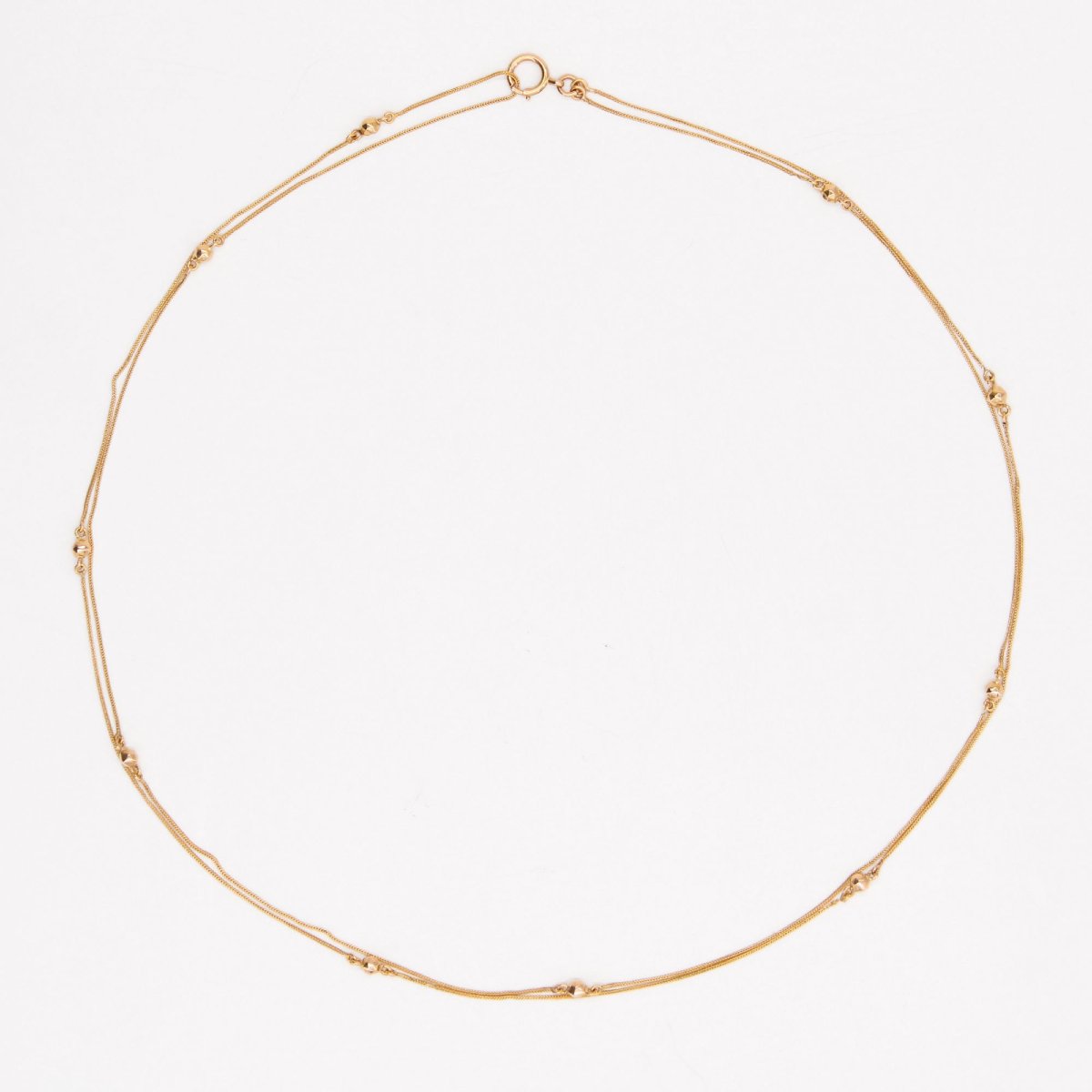 Chaine sautoir fine ancienne et ses perles d'or-photo-4