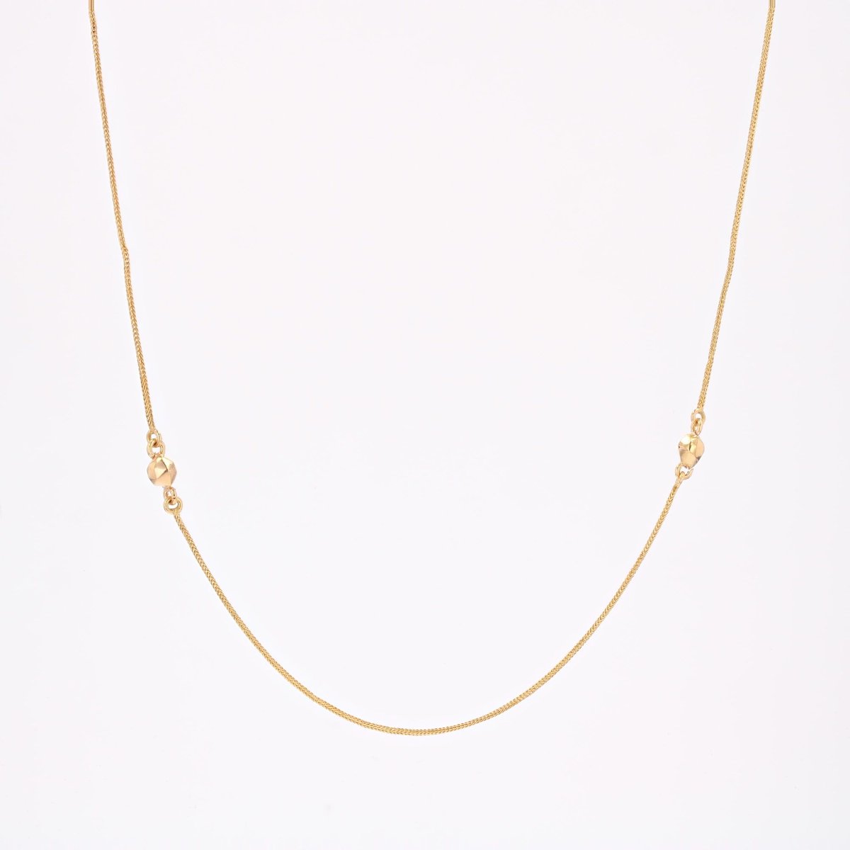 Chaine sautoir fine ancienne et ses perles d'or-photo-1