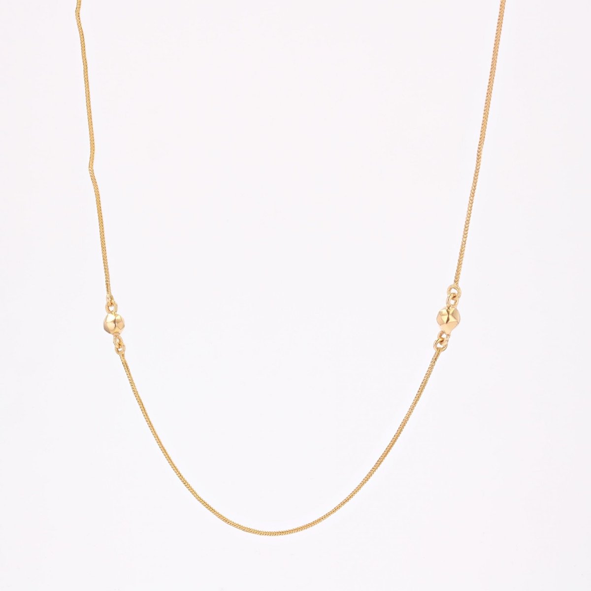 Chaine sautoir fine ancienne et ses perles d'or-photo-2