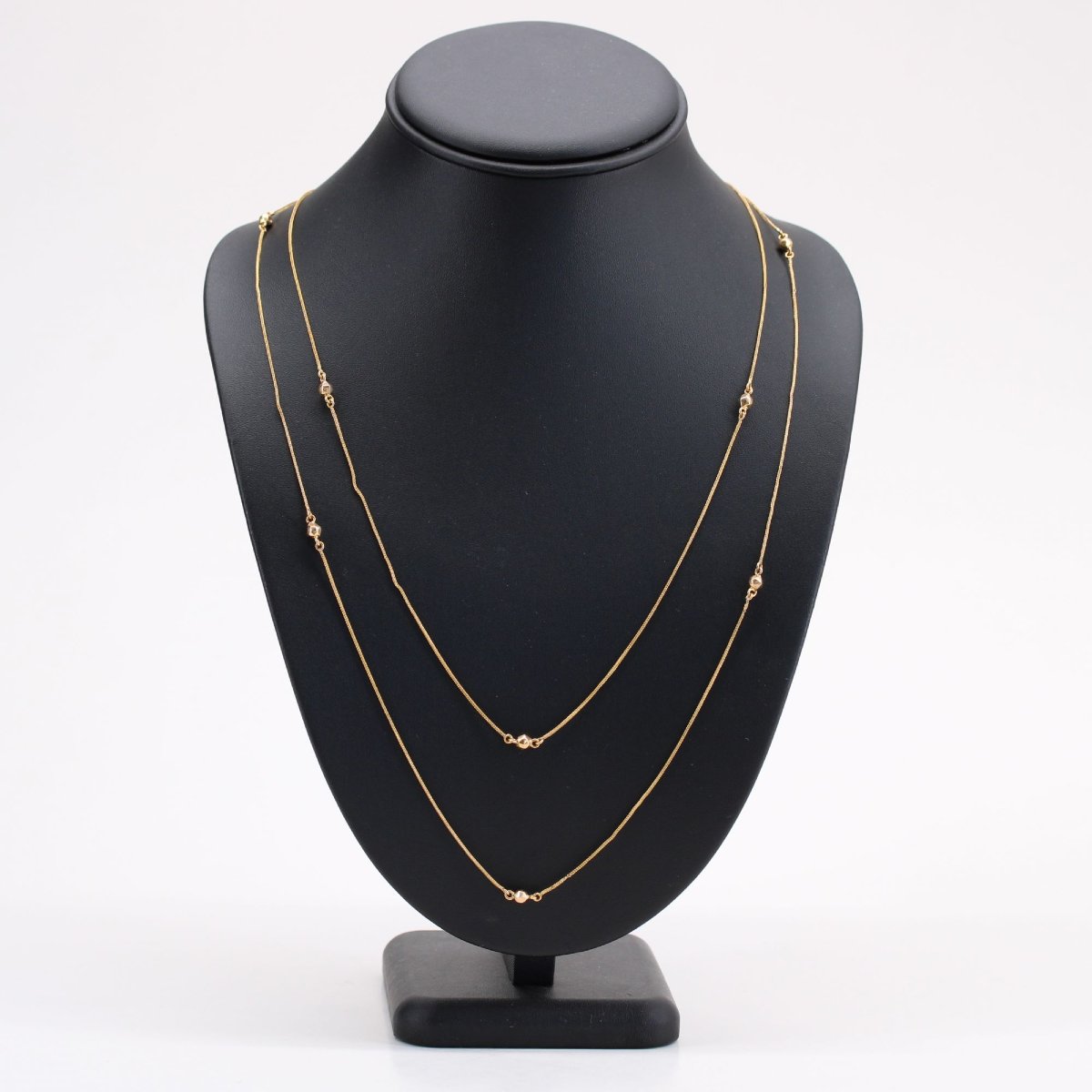 Chaine sautoir fine ancienne et ses perles d'or-photo-3
