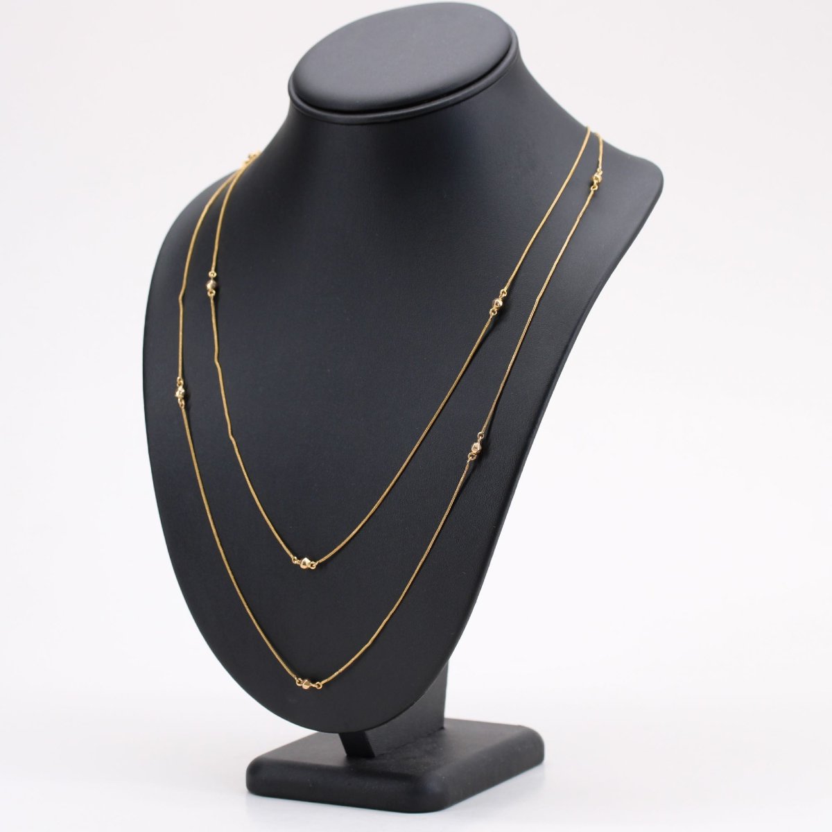 Chaine sautoir fine ancienne et ses perles d'or-photo-4